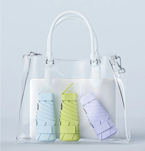 Ombrello Tascabile Pieghevole a 5 Sezioni, Protezione UV, Mini Ombrello Portatile Viola, Regalo Aziendale - Product Image 5