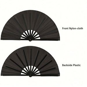 Wholesale Customised Ute Portable Folding Bamboo <b>Hand</b> <b>Fan</b> Painted Wooden Kongfu Style with Flower Design and Pouch - Product Image 5