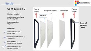 Lot de 9 cadres photo classiques de style maison 12x16 pouces avec feuille PS transparente pour galerie murale - Product Image 3
