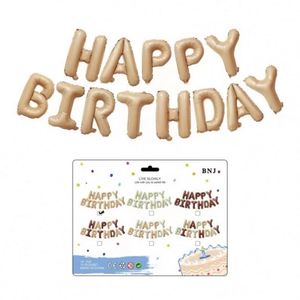 ลูกโป่งฟอยล์สุขสันต์วันเกิดรูปคาราเมลสีน้ำตาล13ชิ้นลูกโป่งตกแต่งงานเลี้ยงวันเกิดสำหรับผู้ใหญ่ - Product Image 2