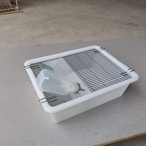 Sürüngen Fare Yetiştirme Küvetleri Nefes Alabilen Sağlam Paslanmaz Çelik Kafes Çıtçıtlı Plastik Tepsi Kutusu Laboratuvar Hayvanı Barınağı için - Product Image 6