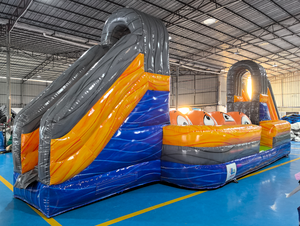 <span class=keywords><strong>Juego</strong></span> Inflable de Obstáculos para Niños, Castillo Inflable Combinado con <span class=keywords><strong>Juego</strong></span> de Fútbol, Circuito de Obstáculos al Aire Libre - Product Image 2