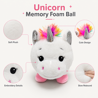 Jouet en peluche personnalisé, animaux en peluche, licorne mignonne, balle rebondissante, jouets doux et durables pour enfants et animaux de compagnie, pour cadeau