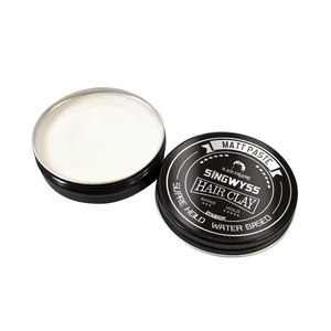 Faible quantité minimale de commande marque personnalisée 100g en aluminium étain couleur blanche <span class=keywords><strong>clairol</strong></span> parfum argile capillaire sans brillance et tenue maximale - Product Image 1