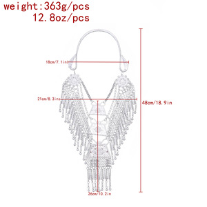 <span class=keywords><strong>Collana</strong></span> Girocollo Etnica Retrò con Dettagli Intricati e Accenti in Argento, <span class=keywords><strong>Collana</strong></span> Miao in Lega di Bambù per Donne - Product Image 2