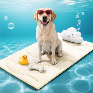 Matras pendingin hewan peliharaan, bahan kain lembut busa anjing dan kucing musim dingin dapat dicuci dengan mesin - Product Image 3