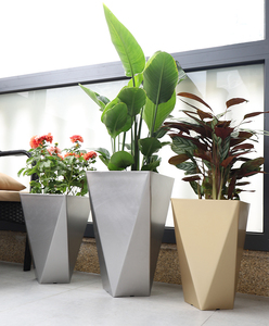 <span class=keywords><strong>Maceta</strong></span> de plástico para jardín, macetas de orquídeas de hormigón, de plástico, color blanco, dorado y plateado, nuevo diseño - Product Image 3