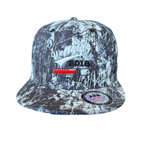 Topi Snapback Flat Brim Hitam & Putih dengan Grafis Splatter Kustom dan Bordir 3D, Topi Baseball Sporty untuk Aktivitas Luar Ruangan