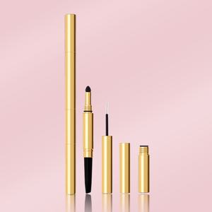 Crayon pour les yeux et les sourcils à deux extrémités, vente chaude, 2 en 1, tubes en plastique, gel pour les yeux, stylo pour les sourcils, emballage cosmétique - Product Image 1