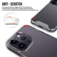 Nouvelle Coque Transparente Anti-Jaunissement et Anti-Choc en PC Dur pour iPhone 14 Pro Max, 13, 12 et 14