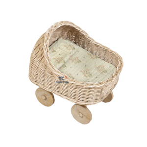 Mini cuna personalizada en forma de ratán hecho a mano juguetes educativos niños cuna móvil Vietnam proveedor - Product Image 1