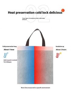 Sac isotherme jetable en aluminium recyclable et non-tissé pour plats à emporter, idéal pour le thé au lait, sac écologique pour la livraison de repas - Product Image 6