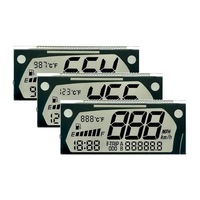Detone Factory Meteran Air dan Listrik Khusus yang Dipasang di Kendaraan TN/STN/FSTN/HTN 5/6 Digit 7 LED Putih dengan Lampu Latar Segmen LCD
