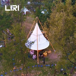 Tenda da Esterno in Bambù, Lanterna, Pagoda, Teepee, Tenda Indiana a Piramide in Tela per Matrimoni - Product Image 5