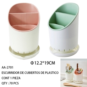 Cubiertos de plástico duradero, soporte para utensilios, organizador de cocina para utensilios, clásico, elegante, Moderno - Product Image 1