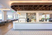 Moderne Kommerzielle Hotel- und Restaurant-Möbel - Marmor-Esstisch & Gepolstertes Stuhl-Set für Buffet