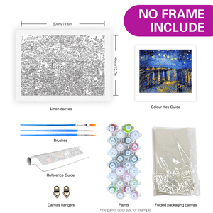 Peinture par numéros pour adultes Kits abstrait paysage de <span class=keywords><strong>rivière</strong></span> photo sur numéros pour décors de maison 40x50cm/16x20 pouces <span class=keywords><strong>sans</strong></span> - Product Image 2