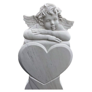 Estatua de Ángel Llorón de Mármol para Cementerio, Estatua de Ángel de Granito de Alta Calidad para Cementerio en Venta - Product Image 2