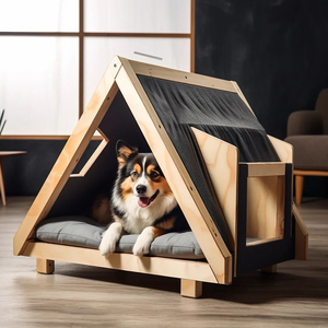 Mobilier d'intérieur de luxe moderne et personnalisable pour animaux de compagnie, en bois, avec fermeture à bouton, caractéristiques OEM durables - Product Image 1