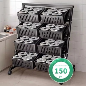 Cestello Triangolare Staccabile per Organizzazione Cucina, Design Angolato per Facile Conservazione di Frutta, Oggetti Vari e Alimenti, per Soggiorno e Bagno - Product Image 4