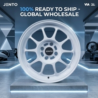 Jantes Flow Formed 15 pouces 4x114.3 pour Nissan Silvia S13 Toyota AE86 Mitsubishi Lancer, jantes de course légères blanches