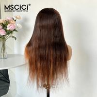Peluca de Cabello Humano Virgen Brasileño Liso Marrón con Encaje Transparente HD 13x4, Pre-Desplumada, Venta al por Mayor de Fábrica, Peluca 100% Cabello Humano