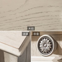 Coiffeuse blanche en bois massif de style français, haut de gamme, personnalisé en bois massif pour table à manger, miroir, meubles de chambre à coucher