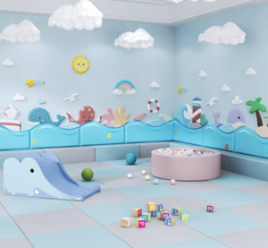 Prix d'usine pas cher Dream Castle Design 3D Stickers muraux décoratifs <span class=keywords><strong>Minnie</strong></span> Protection murale pour enfants Panneaux muraux en mousse pour bébé - Product Image 3