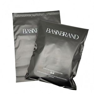 Custom Printed LOGO Matte Black Shipping Bags With Logo Plastic Mail Poly Ship Mailers Gift Package Mailing Bags for Clothes - Product Image 1