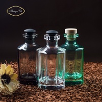 Diffuseur d'aromathérapie en verre de 200 ml avec bouchon en caoutchouc pour nettoyant visage et diffuseur à bâtonnets