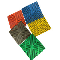 Dalles de sol de garage modulaires rigides et colorées, dalles de sol de garage en plastique pour atelier de détail automobile
