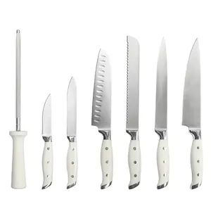 7pcs High Quality Sharp Plastic Handle kitchen Knife set Premium Fruit Utility Knife