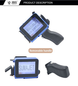 Imprimante jet d'encre industrielle portable semi-automatique sur <span class=keywords><strong>batterie</strong></span> avec écran tactile haute vitesse pour sacs plastiques, dates, codes QR et lots - Product Image 4