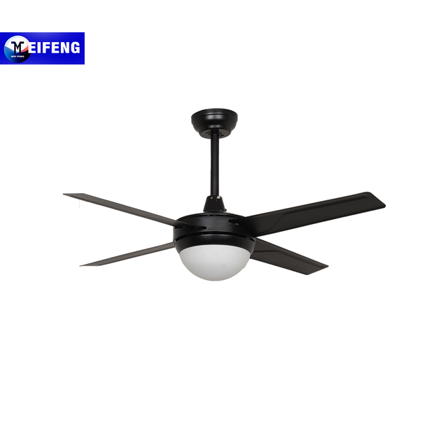 Advanced Modern Design 4 Iron Blade LED DC Motor Ceiling Fan Light 42 Inch with Remote Control for Home & Commercial Use