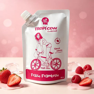 Pochette souple personnalisée avec bec verseur de qualité alimentaire pour yaourt, jus de fruits, boissons et emballages liquides - Product Image 1
