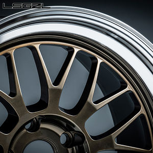 OEM锻造单黑2件式车轮5x114.3 5x130 5x120轮辋辐条线镀铬凹面，用于宝马奥迪特斯拉豪华汽车车轮轮辋 - Product Image 5