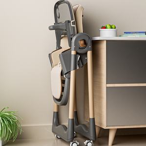 Chaise haute pour bébé multifonctionnelle pliable et réglable en hauteur, chaise à manger pour bébé, chaise à bascule de sécurité pour la cuisine - Product Image 3