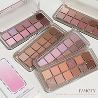 Palette de fards à paupières naturels 12 couleurs Palettes de poudre d'ombre à paupières mates et chatoyantes Marque privée Maquillage à haute teneur en pigments en gros