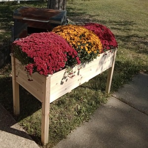 Raised <strong>Garden</strong> Bed Elevated Wood Planter Box Stand with Bed <strong>Liner</strong> for Backyard Patio Balcony Vegetable Flower Gardening - Product Image 6