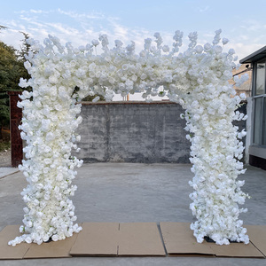 Y-HOA004 Wedding Event Rose <b>Flower</b> Arch Arrangement Silk Horn <b>Flower</b> Runner for Arch Wedding <b>Flower</b> Arch Backdrop - Product Image 6