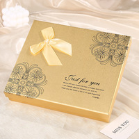 Fabrik Großhandel benutzerdefiniertes Design luxuriöse goldene Schokolade-Schachtel-Verpackung Valentinstag Schokolade-Geschenkbox mit Logo