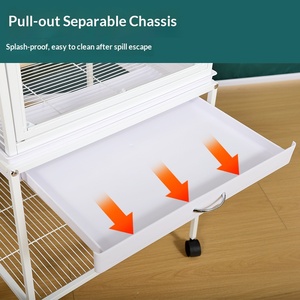 Factory Price Modern Solid <b>Large</b> Capacity Eco-friendly Metal Wrought Iron Wire Open Play Top Parrot Cage With <b>Box</b> - Product Image 5