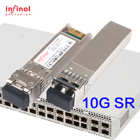 Compatible 10G SFP+ 850nm Wavelength Multimode Fiber 300m LC Optical Fiber Transceivers for Ethernet Switch Router