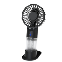 Mini Ventilador de Mano Recargable de 1200 mAh con Doble Tanque de Agua, 3 Velocidades, Diseño de Escritorio, Personalización OEM Disponible