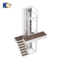Ascenseur hydraulique pratique pour la maison, ascenseur résidentiel pour maison, villa, capacité 400 kg, 2 à 6 étages