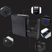 Coffre-fort pour arme de poing à 3 modes de déverrouillage : empreinte digitale, clavier numérique, clé mécanique, écran LCD, accès rapide, pour la maison, la table de chevet, directement de l'usine OEM