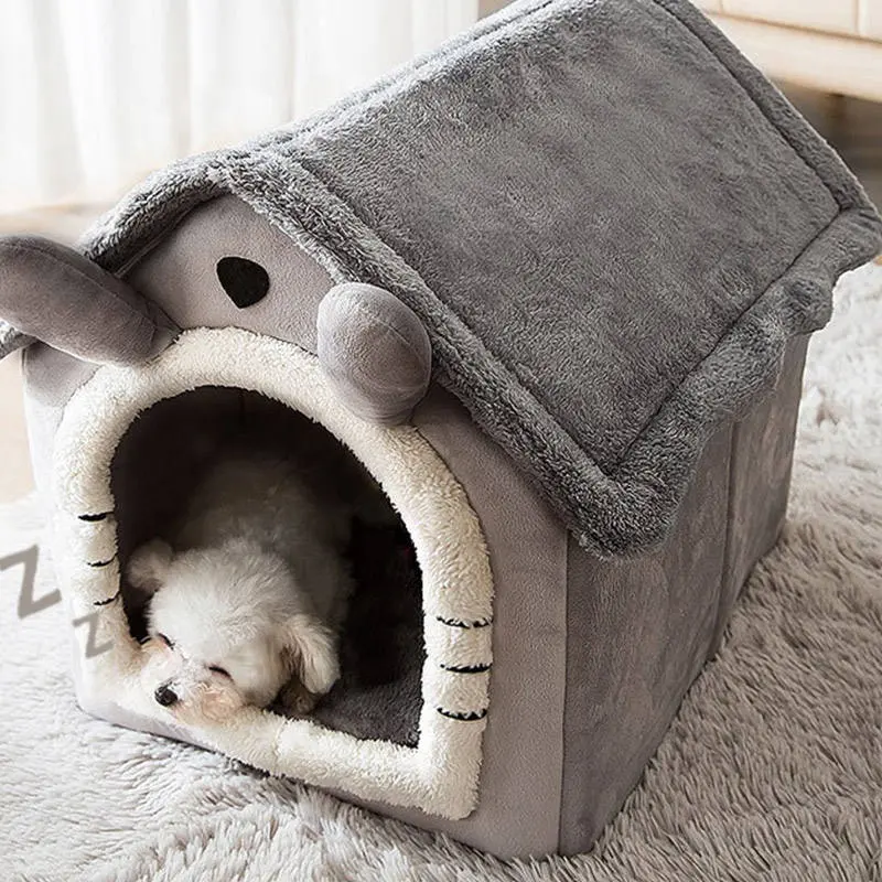 Cama de cueva de gato de fieltro de varios estilos, casa de campaña, refugio, cama pequeña y grande para perros, cama de fieltro para mascotas, casa para perros