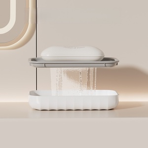 BS04 Self Draining Plastic Soap Dish Holder Anti Mold Bathroom Soap Tray with Water Filter Design Home Use - Product Image 3