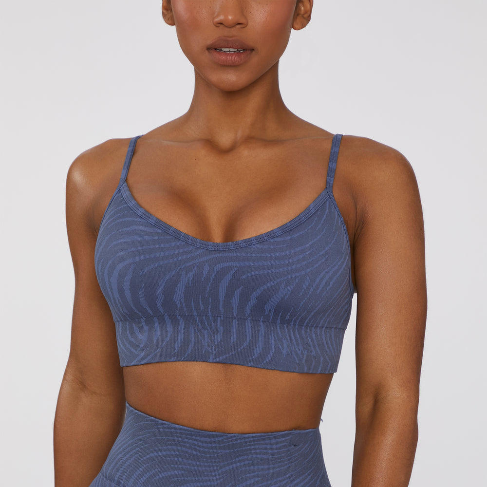 Blue sports bra