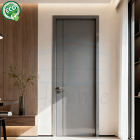 Porte intérieure en composite bois-plastique PVC, étanche et insonorisée, pour chambre à coucher, fabriquée à Foshan.